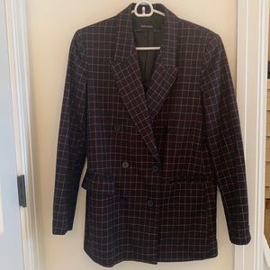 Zara Check Wool Blazer